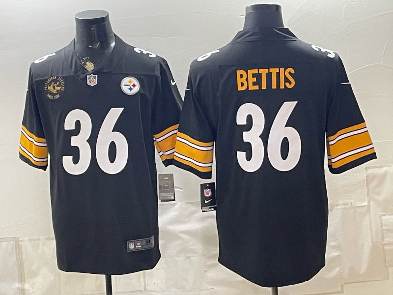 2026 Men Pittsburgh Steelers #36 Bettis Black Limited Nike NFL Jersey 0829005